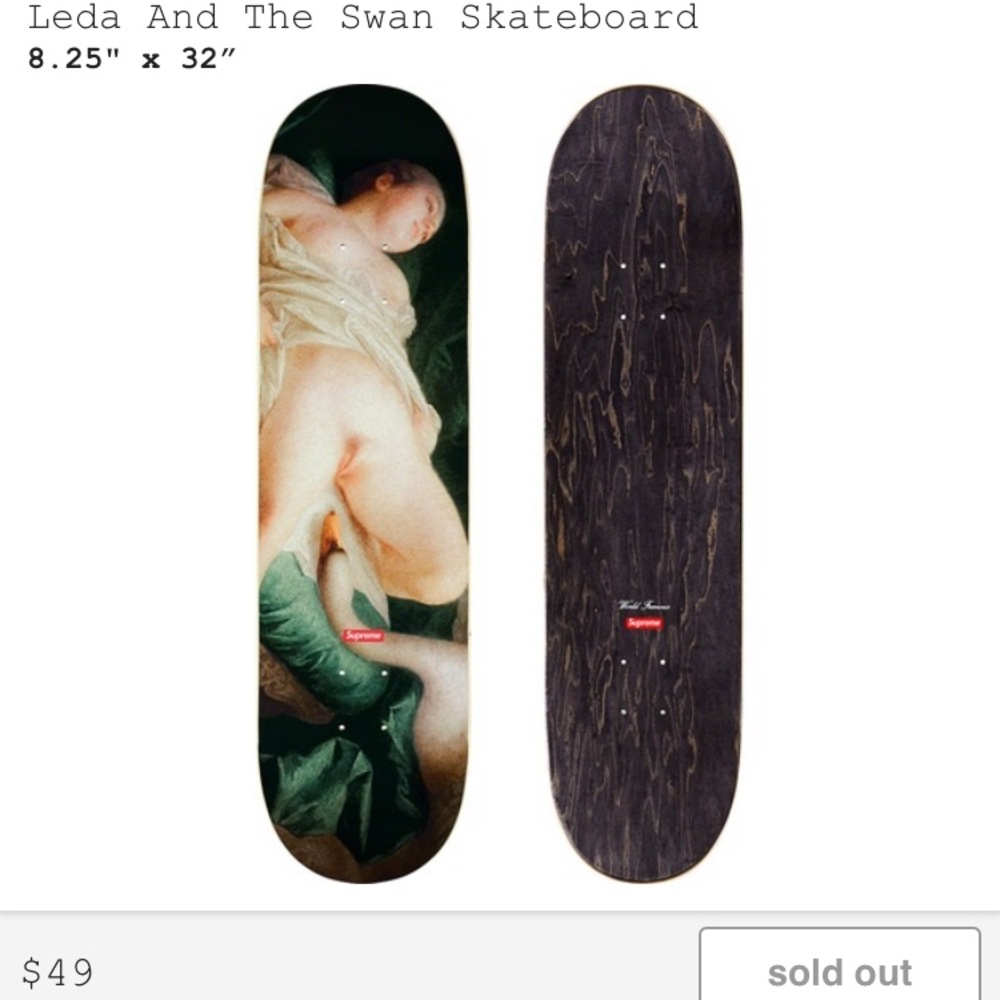 supreme - lady and the swan skateboard